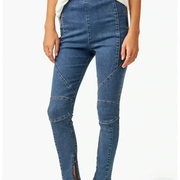 Free People Bella Moto Skinny Jeans Size 25 NWT - Picture 4 of 11